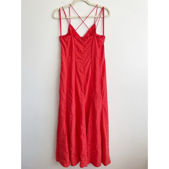 Anthropologie HD in Paris Sassafras Slip Maxi Dress Orange fall modal long strap - Picture 4 of 16
